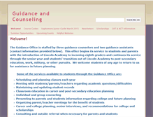 Tablet Screenshot of guidance.lincolnacademy.org